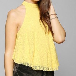 Urban Outfitters Kimchi Blue Floral Lace Crop Top
